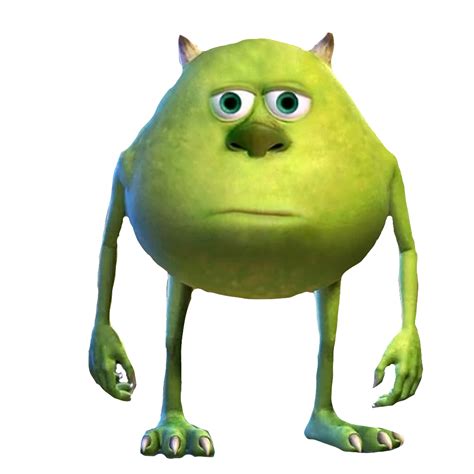 There are so many lovable, meme-able Disney characters, but one stands out above the rest Mike Wazowski from Monsters, Inc. . Mike wazowski with sully face